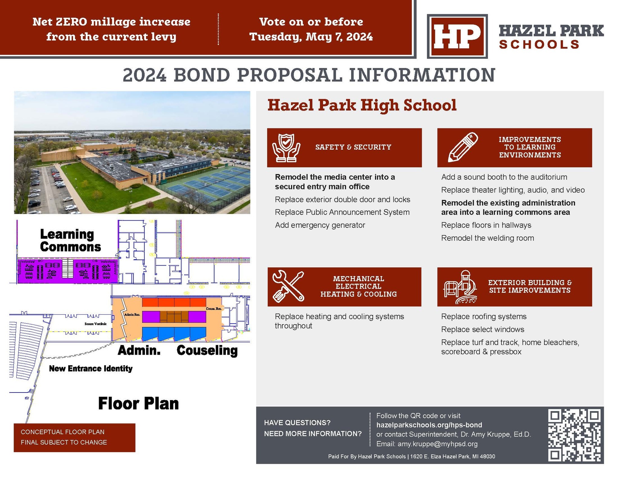 Hazel Park High School Bond Proposal Information